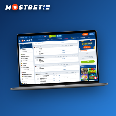Mostbet macOS-sovellus kasinonäkymässä MacBookilla