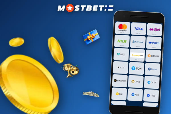 Mostbet-sovelluksen kassa ja nosto-painike älypuhelimella – nosto aika sama kuin selaimessa