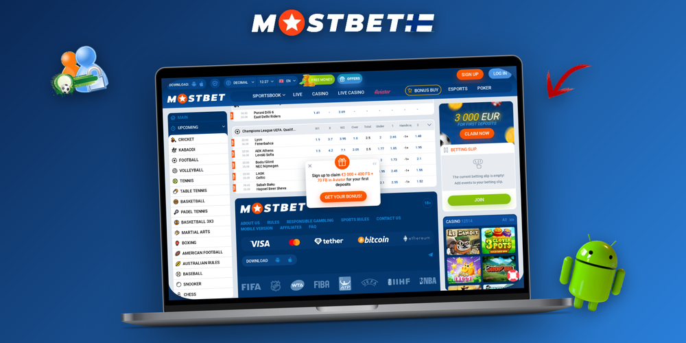 Mostbet-lataus PC:lle – selkeä Windows-käyttöliittymä live-vedonlyönnillä
